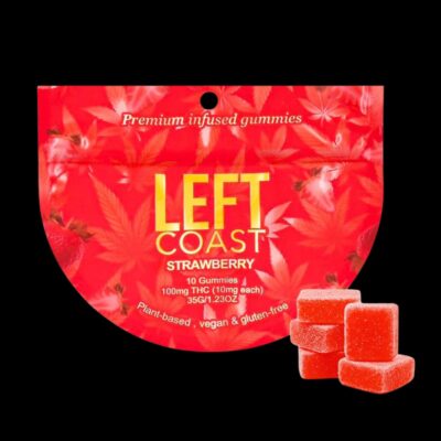 Left Coast Strawberry Gummies 100mg