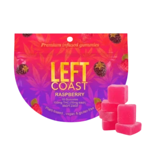 Left Coast Gummies Raspberry 100mg