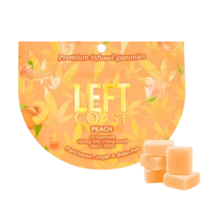 Left Coast Gummies Peach 100mg
